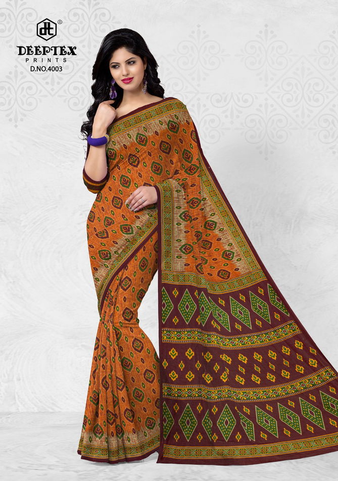 Deeptex Prime Time 4 Regular Wear Wholesale Cotton Printed Sarees
